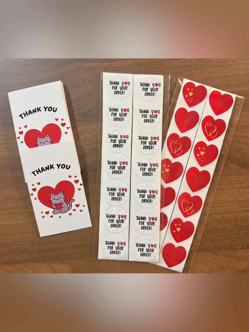 Kitty Love Thank You Cards w/Stickers - nwot - Picture 1 of 4